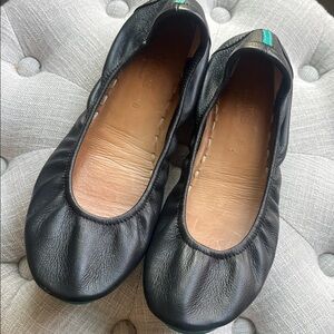 Tieks Classic Black Leather Flats